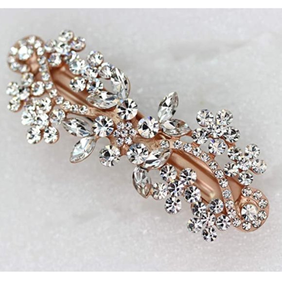 Gorgeous Rhinestone Crystal Flower hairpin